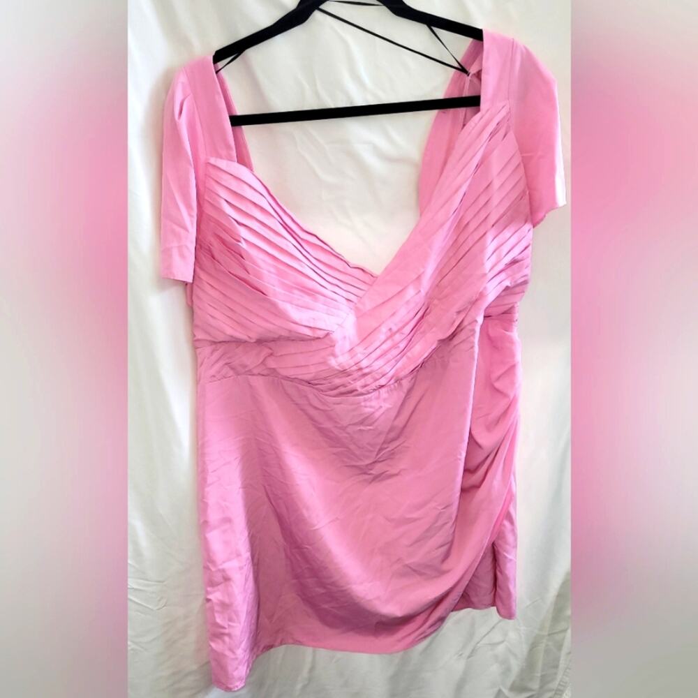 H&M Puff Short Sleeve Short Pink Dress Size XXL